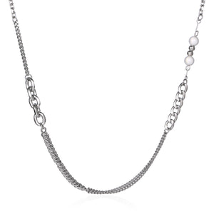 Stainless Steel Pearls Splicing Necklace