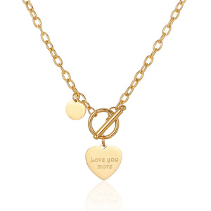 Stainless Steel OT Buckle Round Brand Love Trend Necklace