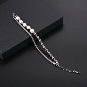 Stainless Steel Irregular Pearls Trend Fashion Bracelet