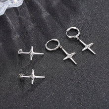 Load image into Gallery viewer, Stainless Steel Male and Female Personality Diamond Cross Earring