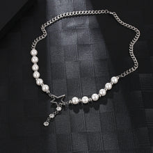 Load image into Gallery viewer, Stainless Steel Bead Aritificial Pearls Splicing Fashion Necklace