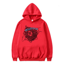 Load image into Gallery viewer, Hip hop hoodie for men and women WUNNA spider web sweatshirt hoodie