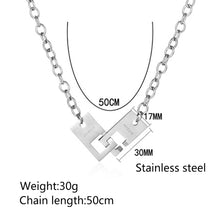 Load image into Gallery viewer, Stainless Steel 808bass Square Buckle Trend Necklace