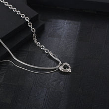 Load image into Gallery viewer, Stainless Steel Irregular Black Love Minimalism Pendant Necklace