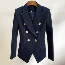 Load image into Gallery viewer, Top quality goods 2021 new women&#39;s suit beaded trim open line decoration double breasted wide slim leisure small suit