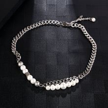 Load image into Gallery viewer, Stainless Steel Block Pearls Minimalism Fashion Necklace