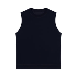 Spring and summer new trend 230g cool vest men's sports basketball round neck loose vest sleeveless men's T-shirt