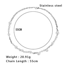 Load image into Gallery viewer, Stainless Steel Chain Splicing Pearls INS Trend Necklace