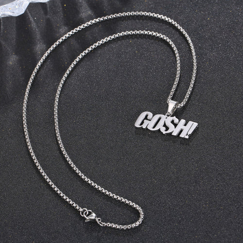 Stainless Steel GOSH Trend Fashion Pendant Necklace