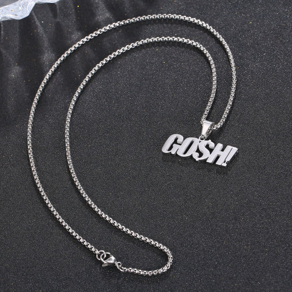 Stainless Steel GOSH Trend Fashion Pendant Necklace