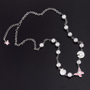 Stainless Steel GD Quan Zhilong Butterfly Pearl Trend Necklace