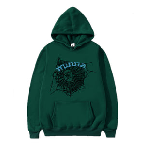 Hip hop hoodie for men and women WUNNA spider web sweatshirt hoodie