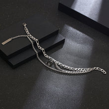 Load image into Gallery viewer, Stainless Steel Black Gem Multi Layered Minimalism Bracelet