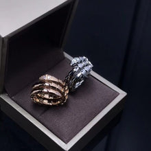Load image into Gallery viewer, Bvlgari Gem Boutique Snakehead Snaketail band diamond double ring