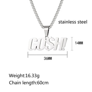 Stainless Steel GOSH Trend Fashion Pendant Necklace