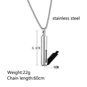 Stainless Steel Hollow Out Can Open Perfume Bottle And Essential Oil Bottle Fashion Pendant Necklace