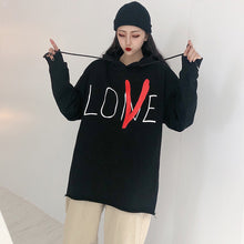 Load image into Gallery viewer, American hoodie male and female couples high street hip hop autumn winter jumper coat big V hoodie fashion brand autumn