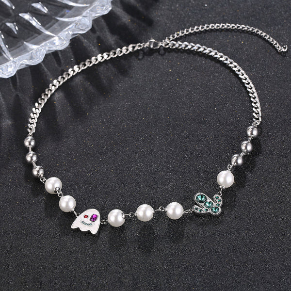 Stainless Steel Ghost Trend Necklace