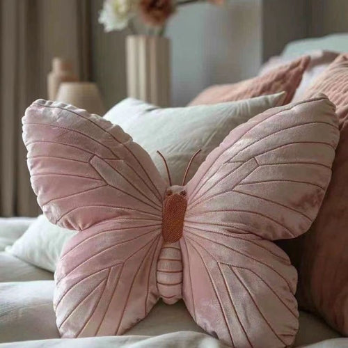 Maiden heart butterfly pillow cute original pillow Soft color butterfly pillow headboard pillow