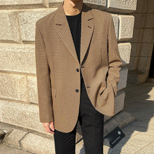 Load image into Gallery viewer, MYQ autumn new Korean version of youth plaid small suit trend handsome leisure suit men&#39;s coat top