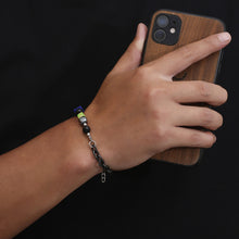 Load image into Gallery viewer, Stainless Steel Retro Three-dimensional Square Pearl Bracelet