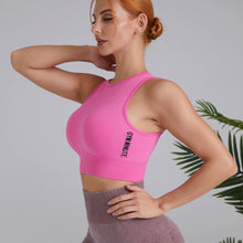 Load image into Gallery viewer, Yoga vest without chest pad breathable shock-proof running top back quick drying fitness wear sleeveless T-shirt