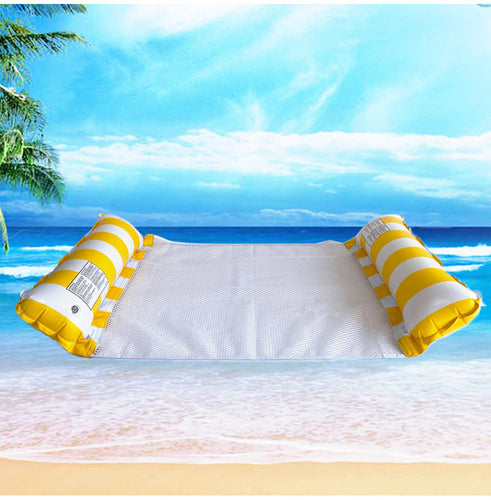 Cross border mesh floating bed inflatable hammock water collapsible back floating bed water inflatable deck chair inflatable floating row