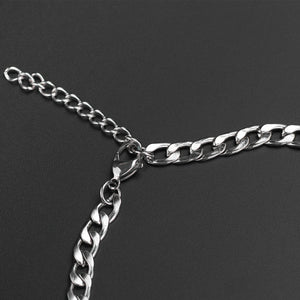 Stainless Steel Inlaid Diamond Pearls Necklace