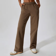 Load image into Gallery viewer, TikTok Flared Leggings waist plus velvet warm loose sports pants straight leg wide leg pants outdoor leisure sports sweatpants female 8188