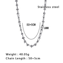 Load image into Gallery viewer, Stainless Steel INS Style Hip Hop Knot Necklace