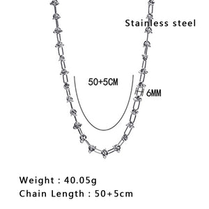 Stainless Steel INS Style Hip Hop Knot Necklace