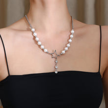 Load image into Gallery viewer, Stainless Steel Bead Aritificial Pearls Splicing Fashion Necklace