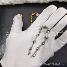 Load image into Gallery viewer, A simple and individual antique golden cross-flower diamond-encrusted thin bracelet for a couple