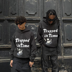 New letter foam printing niche fashion brand American casual loose men's couple hoodie hoodie