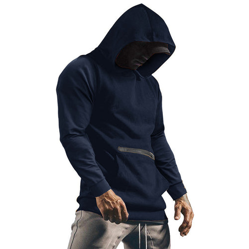 Cross-border new men Amazon autumn and winter European and American hoodie men's pure color long sleeve leisure trade men's hoodie