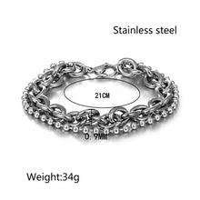 Load image into Gallery viewer, Stainless Steel Double Layer Splicing Bracelet