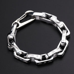 Stainless Steel European and American  Coarse Chain Quenched Color Bracelet