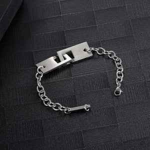 Stainless Steel 808bass Square Buckle Trend Bracelet
