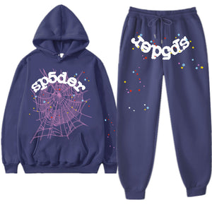 sp5der autumn and winter sportswear sports hoodie men's fleece casual pants Sports men's trousers long pants