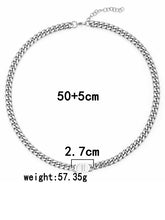 Load image into Gallery viewer, Stainless Steel Letter spliced Cuban Trend Chain Neckalce
