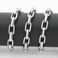 Load image into Gallery viewer, Color-free handmade OT chain necklace Titanium steel men&#39;s and women&#39;s bracelet Hip Hop square chain