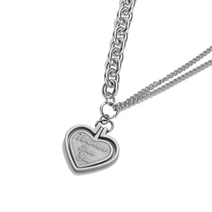Stainless Steel European And American Retro Love Trend Pendant Necklace