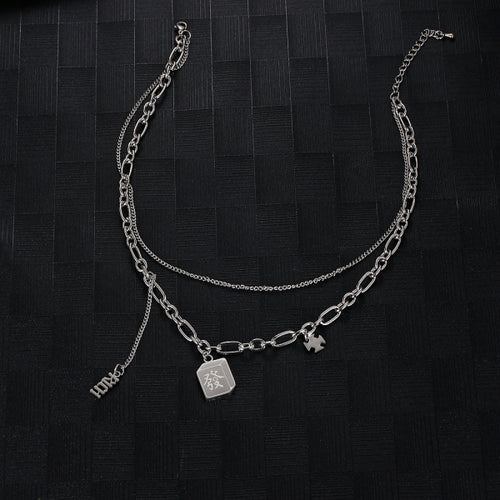 Stainless Steel Mahjong Wealth Trend Necklace
