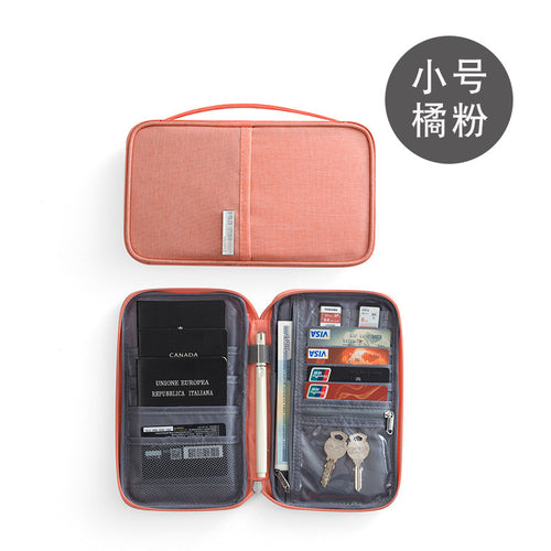 Dream Trip passport bag Anti-portable document storage bag Multi-functional cationic card bag handheld document bag