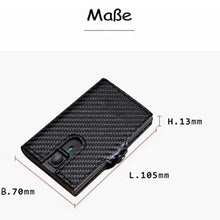 Load image into Gallery viewer, MOQ200 New RFID retro Crazy Horse skin automatic pop-up card aluminum box wallet multi-card coin bag ultra-thin card bag
