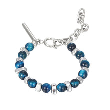 Load image into Gallery viewer, Stainless Steel Blue Natural Stone Bead Splicing Trend Bracelet