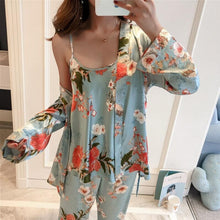 Load image into Gallery viewer, home dress three sets of fashion comfortable lace lace pajamas wholesale
