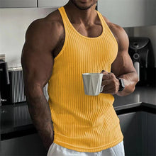 Load image into Gallery viewer, Summer men&#39;s fitness vest Sleeveless quick-drying sports vest solid color slim-fit high elastic cool breathable tight top