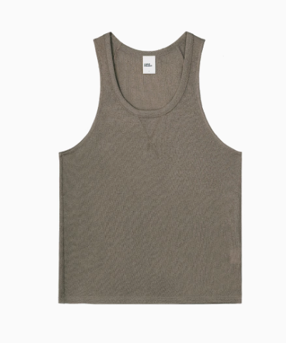 Simple Project Solid color knitted elastic loose basic sleeveless undershirt vest top