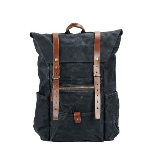 New retro men's canvas backpack outdoor anti-hiking hiking bag large capacity camping bag